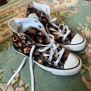 Converse Black and Orange Halloween High-Tops